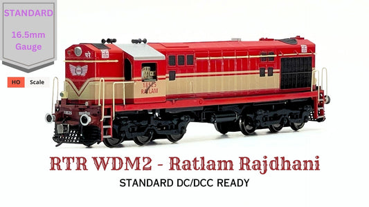 PRE-ORDER: RAJDHANI WDM2 STANDARD DC / DCC Ready RTR Model in HO Scale (1:87) - Standard