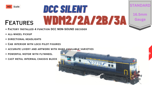 PRE-ORDER: STANDARD DCC SILENT WDM2 RTR Model in HO Scale (1:87)