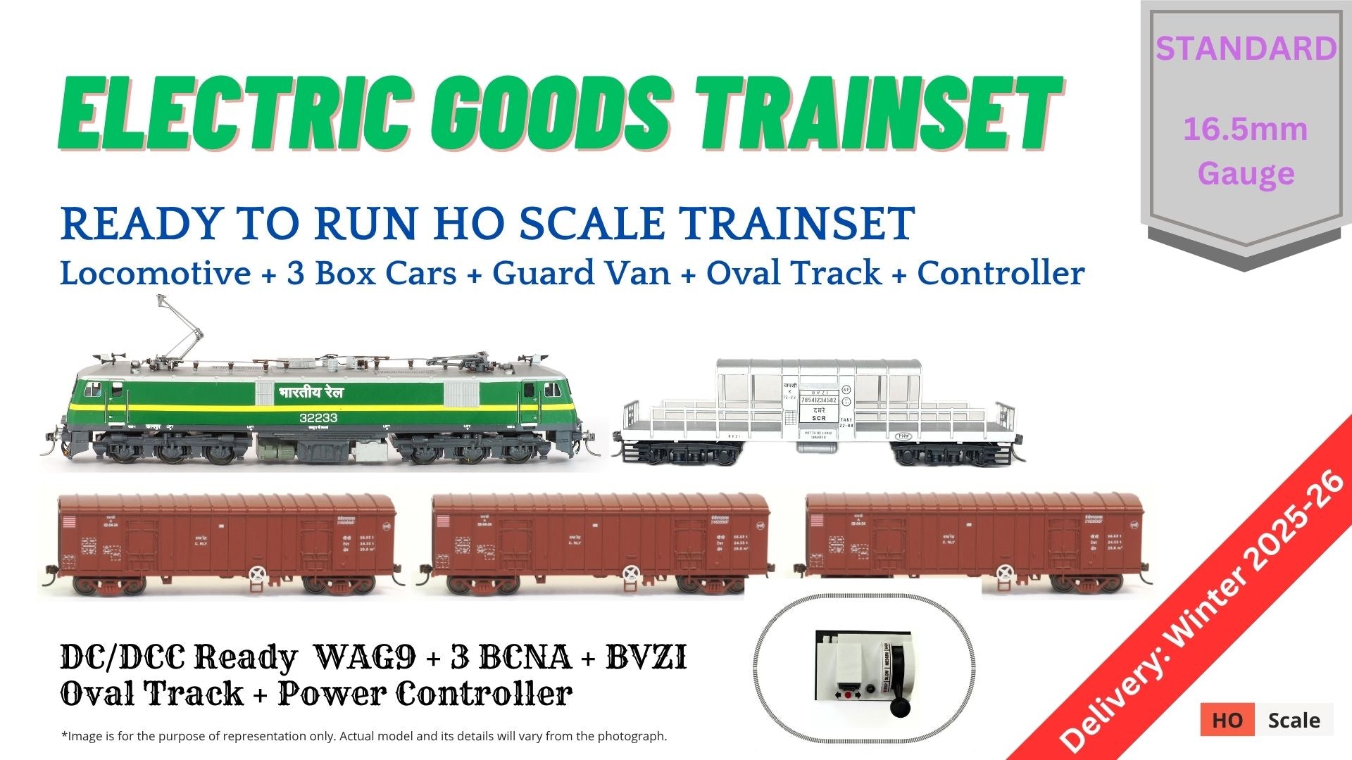 PRE-ORDER: TRAIN SET: Electric Goods Train (With Track and