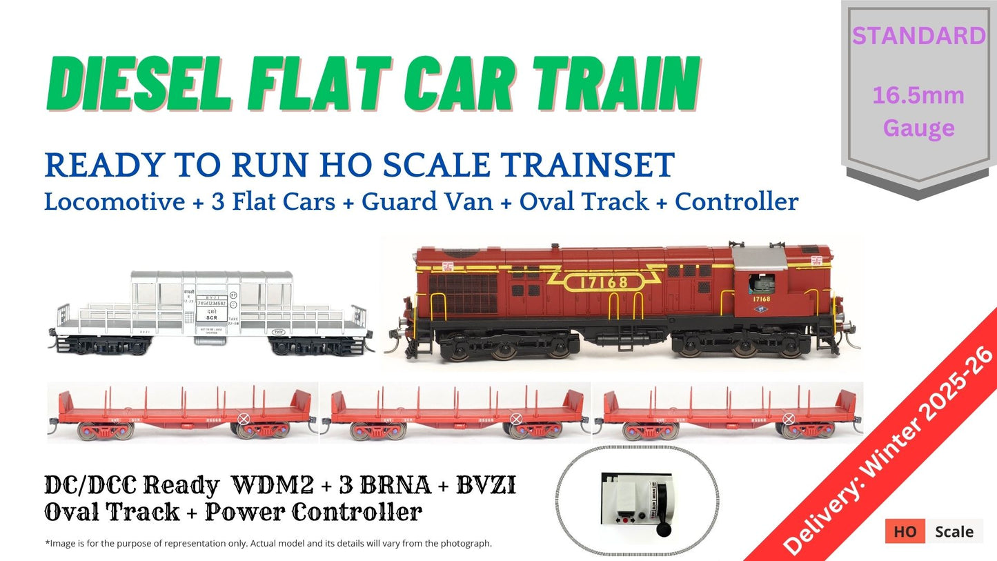 PRE-ORDER: TRAIN Set: Diesel Flat Car Train (With Track and Controller)