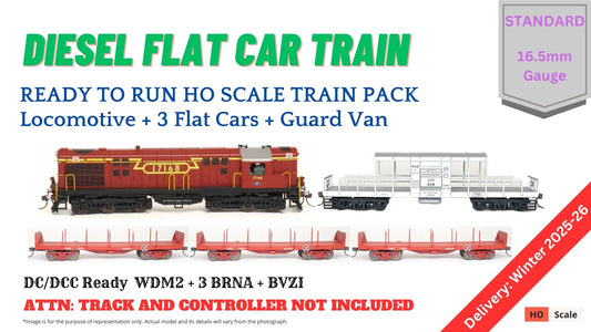PRE-ORDER: TRAIN Pack: Diesel Flat Car Train (Without Track and Controller)