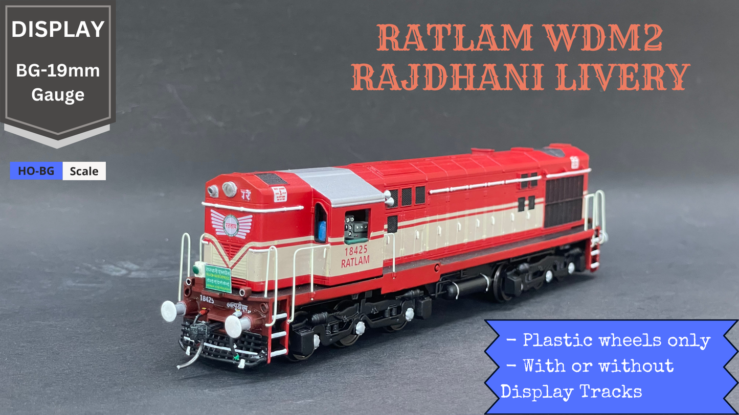 WDM2 - RATLAM Rajdhani Livery, HO-BG DISPLAY Model (Non motorised)