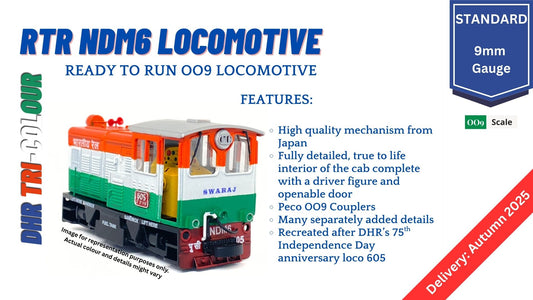 PRE-ORDER: Ready to Run NDM6 - DHR Tri-Color (605)