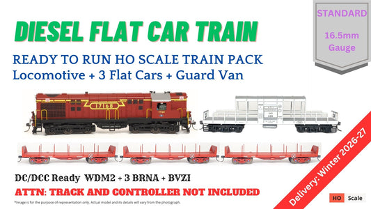PRE-ORDER: TRAIN Pack: Diesel Flat Car Train (Without Track and Controller)