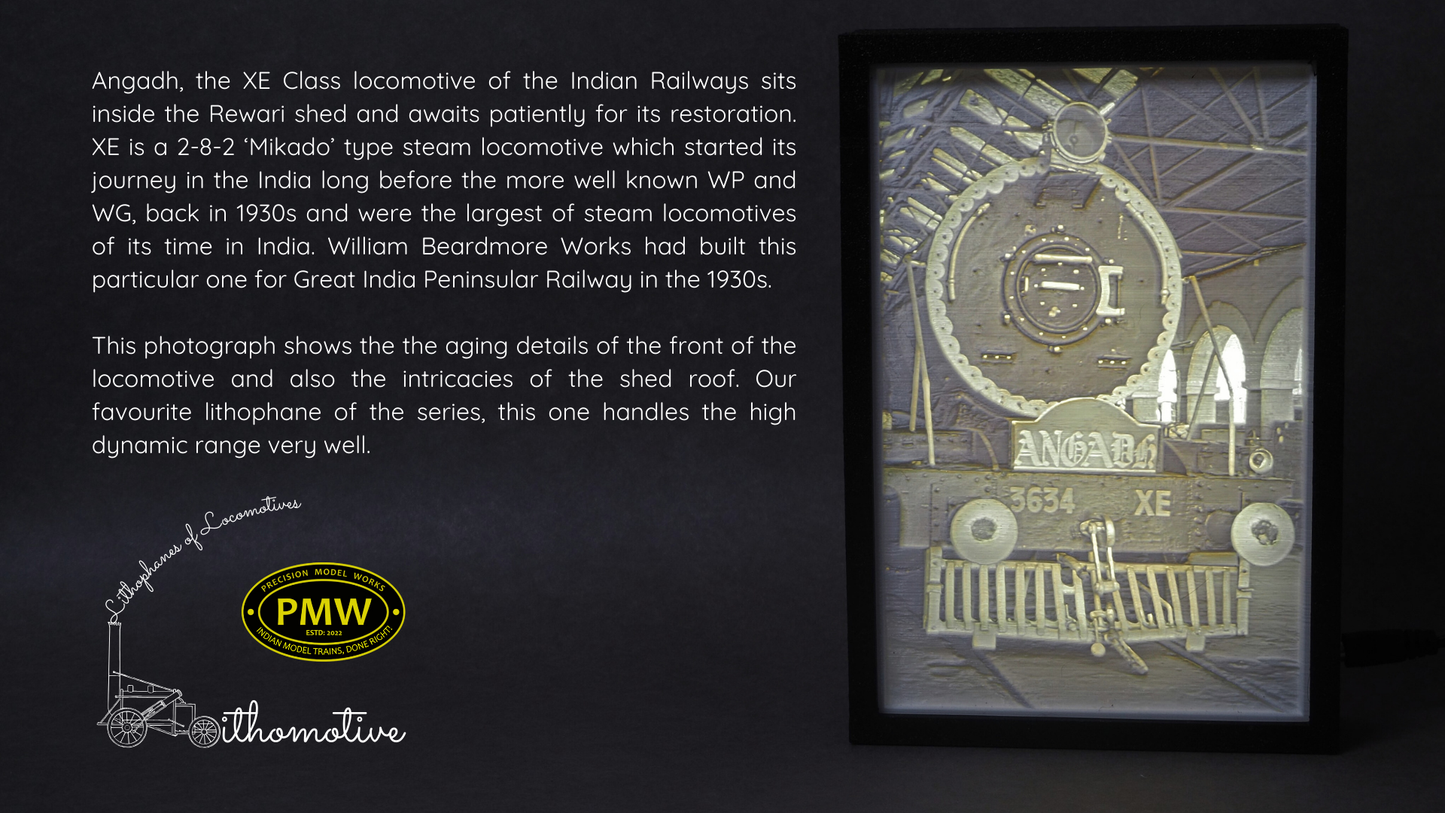 Indian Railway XE Class Lithophane: Plate Only