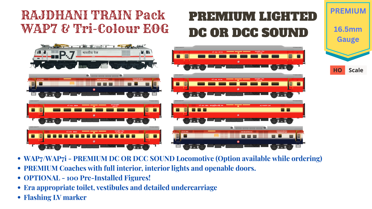 PRE-ORDER: Rajdhani Train Pack with WAP7 - PREMIUM (No Tracks or Controller)