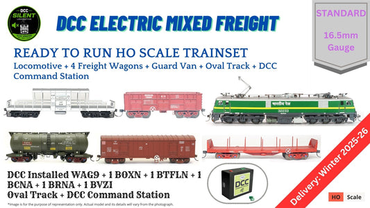 PRE-ORDER: DCC TRAIN SET: Electric Mixed Freight (With Track and Controller)