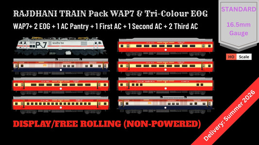 PRE-ORDER: Rajdhani Train Pack with WAP7 - DISPLAY/Free Rolling