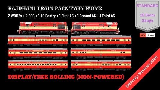 PRE-ORDER: Rajdhani Train Pack with Twin WDM2 - DISPLAY/Free Rolling