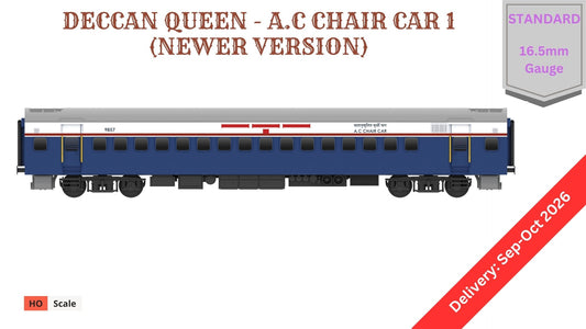 PRE-ORDER: DECCAN QUEEN - AC CHAIR CAR 1 (Newer Version), HO Scale - Standard Version