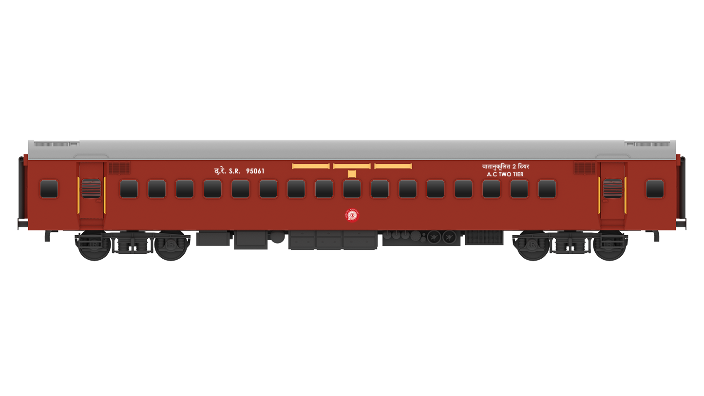 PRE-ORDER: ICF A.C Two Tier HO Scale - Red Livery (1955-1990s), Standard Version