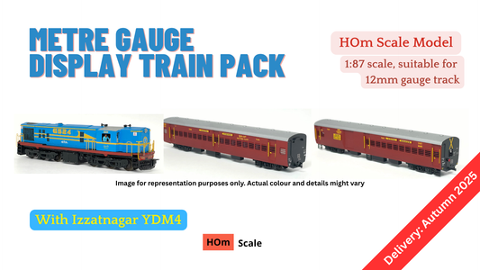 PRE-ORDER: MG Train Pack with IZN YDM4 - HOm Display/Free Rolling Model (12mm gauge track)