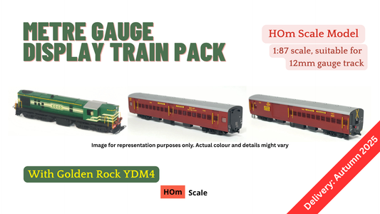 PRE-ORDER: MG Train Pack with GOC YDM4 - HOm Display/Free Rolling Model (12mm gauge track)