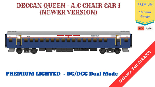 PRE-ORDER: DECCAN QUEEN - AC CHAIR CAR 1 (Newer Version), HO Scale - Premium Version