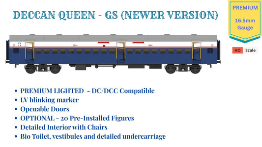 PRE-ORDER: DECCAN QUEEN - ICF GS (Newer Version), HO Scale - Premium Version