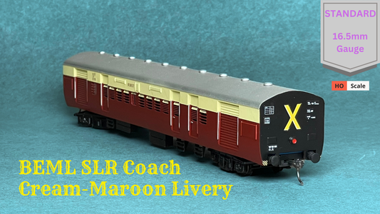 BEML SLR HO Scale: Cream-Maroon livery