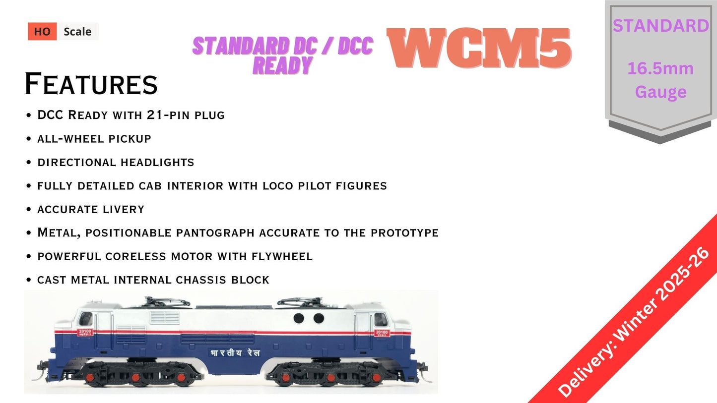 PRE-ORDER: DECCAN QUEEN WCM5 Standard DC / DCC Ready - STANDARD