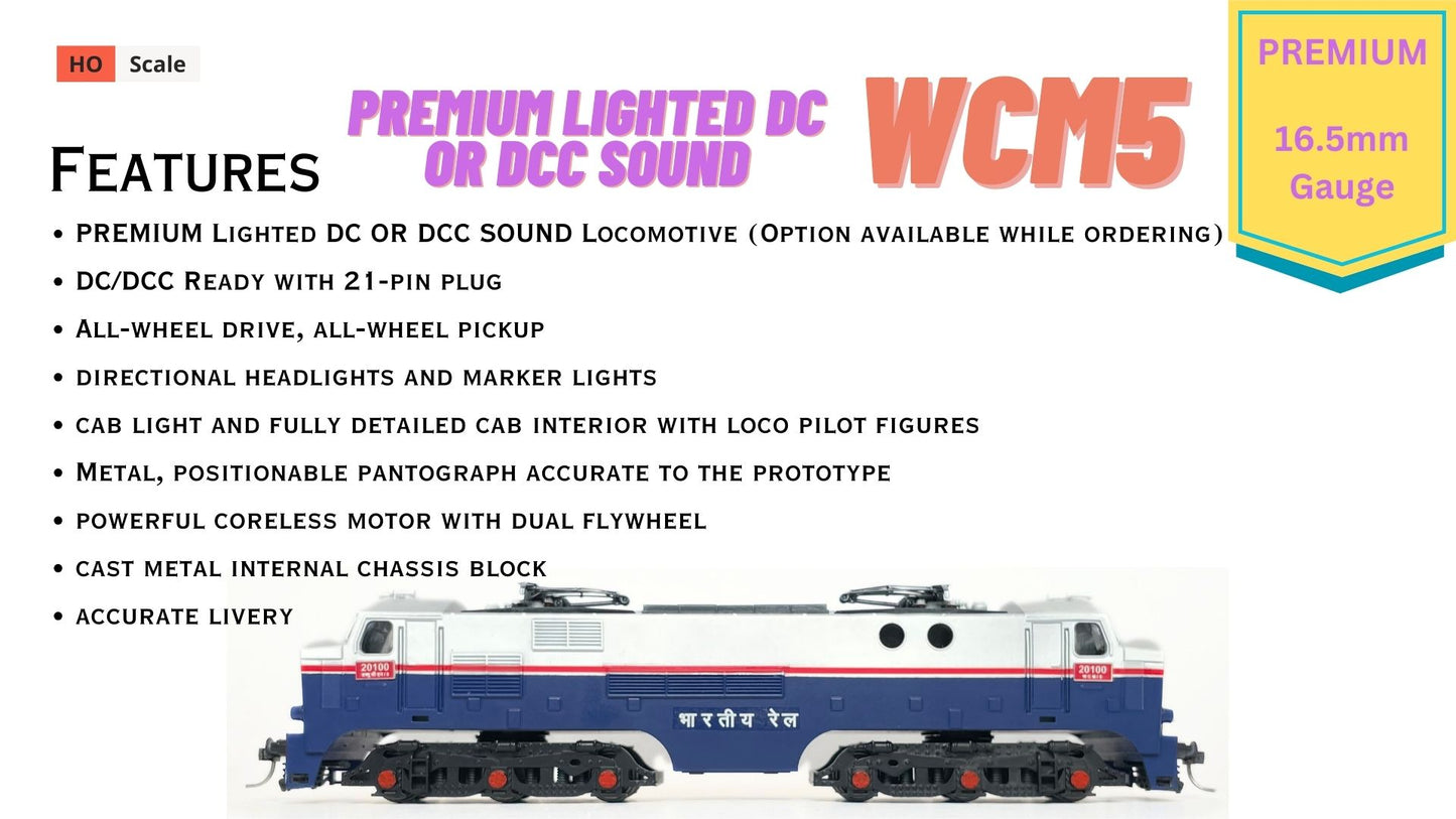 PRE-ORDER: WCM5 Premium locomotive - Upgradable to DCC Sound