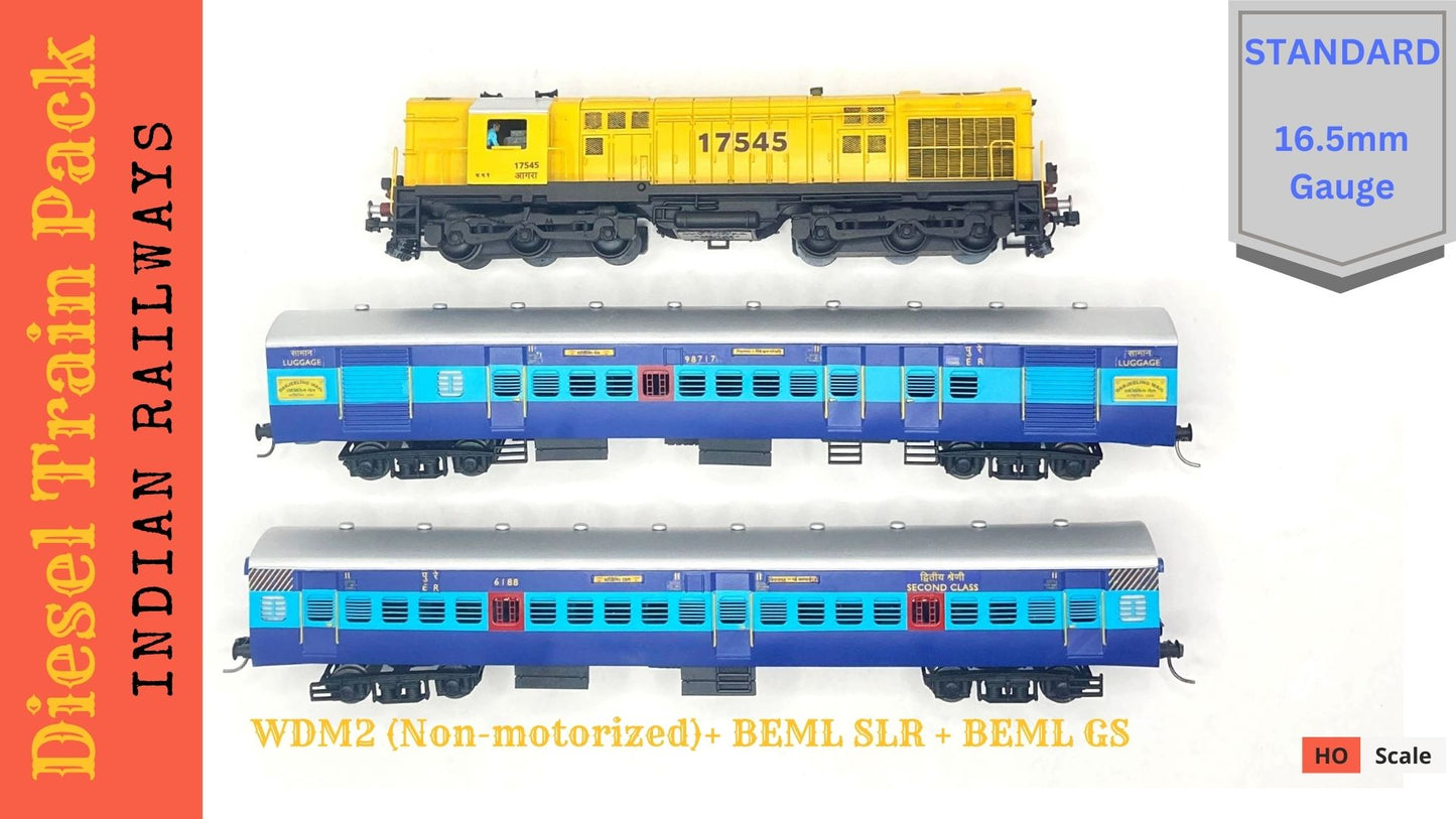DISCONTINUED: Diesel Train Pack - WDM2, BEML SLR + GS - HO Scale