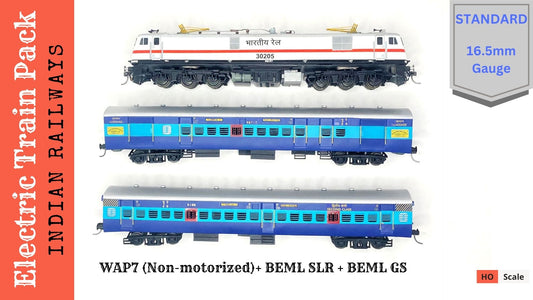 DISCONTINUED: Electric Train pack- WAP7, BEML SLR + GS - HO Scale
