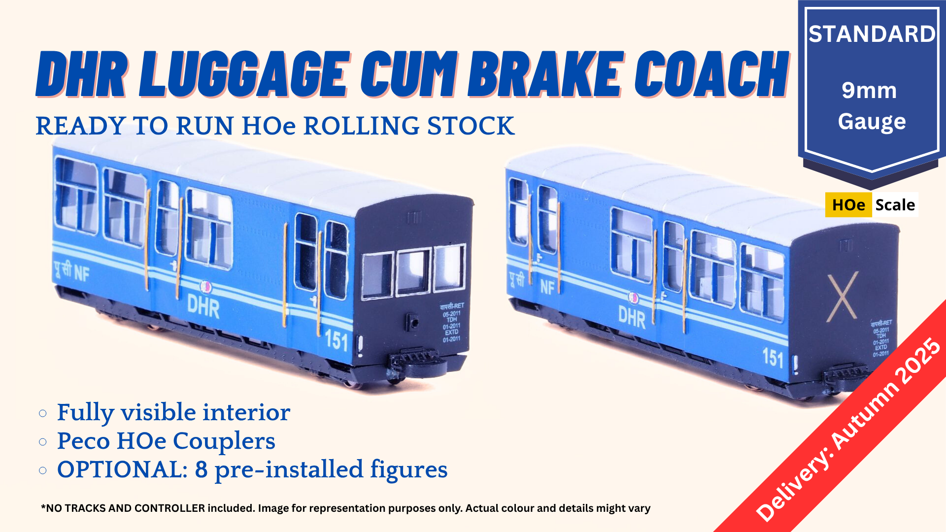 Made to Order: DHR HOe Luggage-cum-brake Coach, Ready to Run