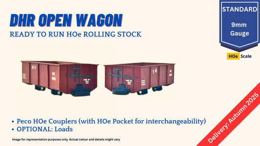 PRE-ORDER: HOe DHR Open Wagon, Pack of 2, Ready to Run