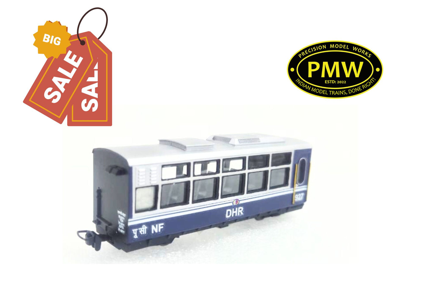 ON SALE: DHR AC Coach, Ready to Run - Metal Wheels & Couplers