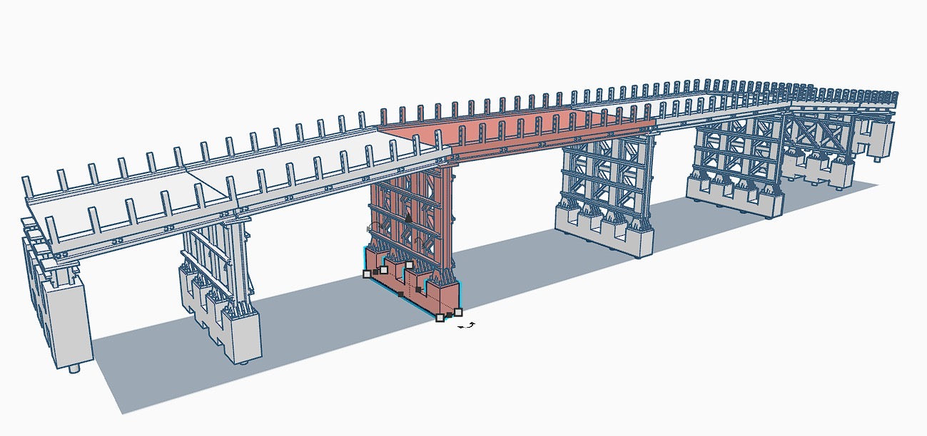 Road Bridge Extension Kit -1: Straight Span and Tall Bent