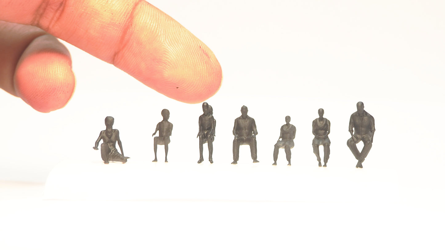 UNPAINTED Figures: Sitting Indian People