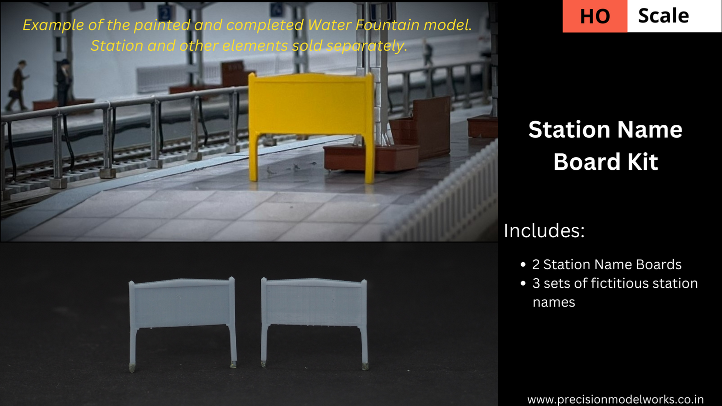 Station Name Board Kit in HO Scale