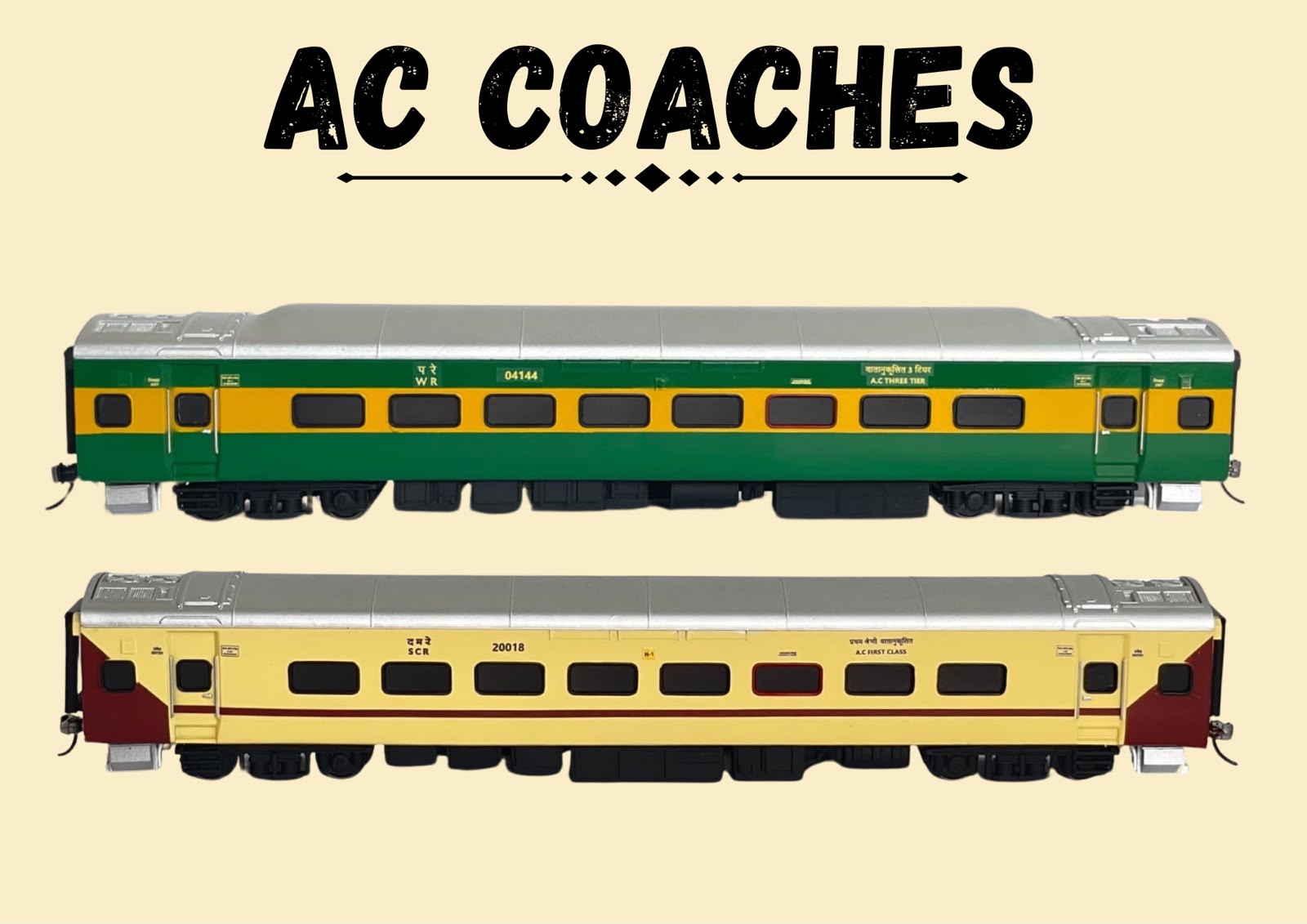 ICF AC Coaches, HO Scale Model – Precision Model Works