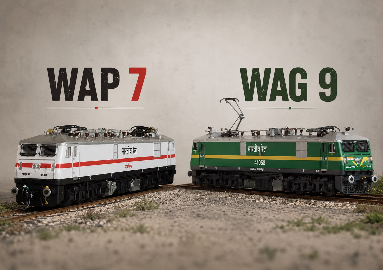 WAP7/WAG9 Display/Free Rolling Models
