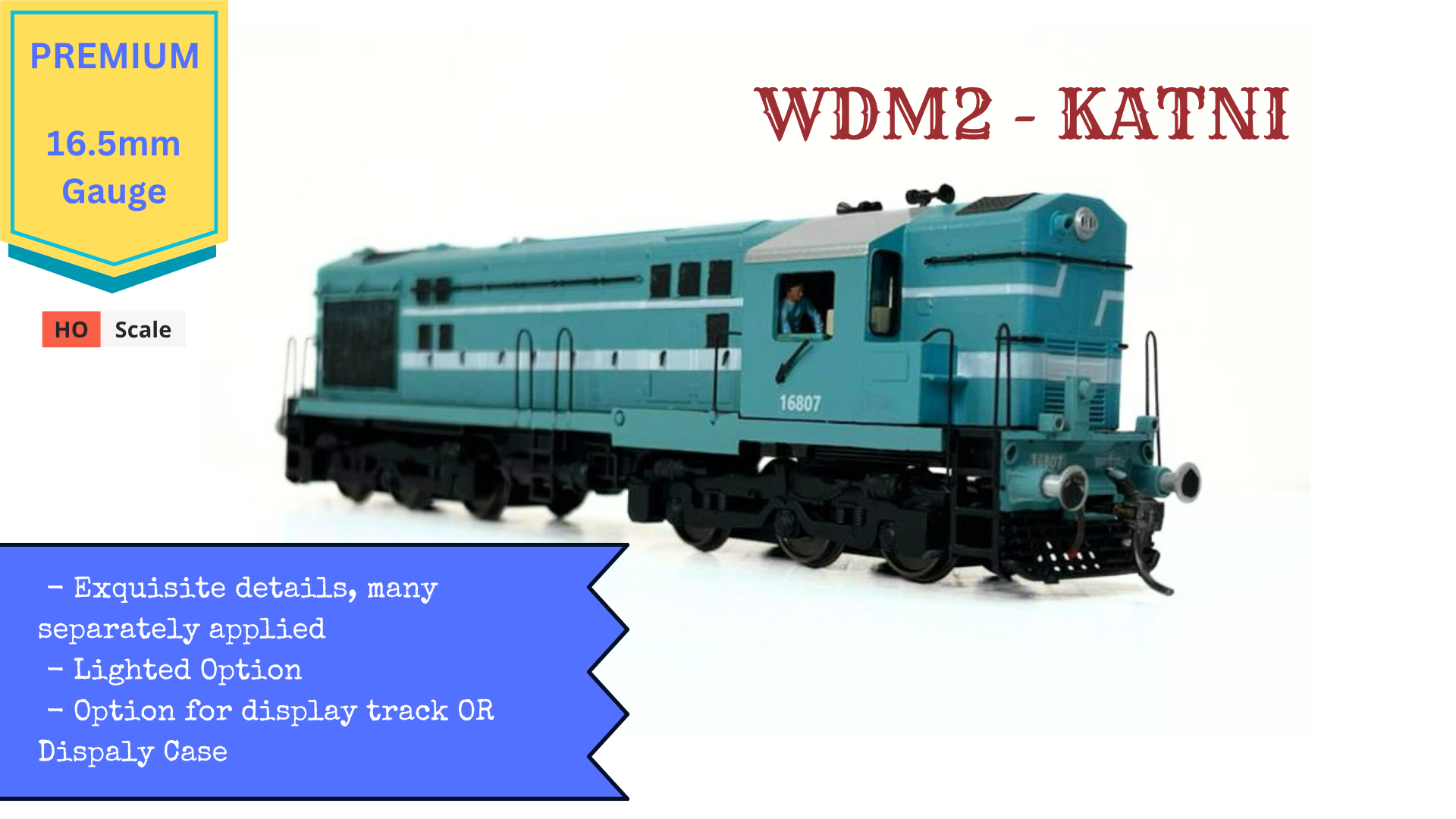 WDM2 - KATNI, HO Scale / Premium / Free Rolling Display Model ...