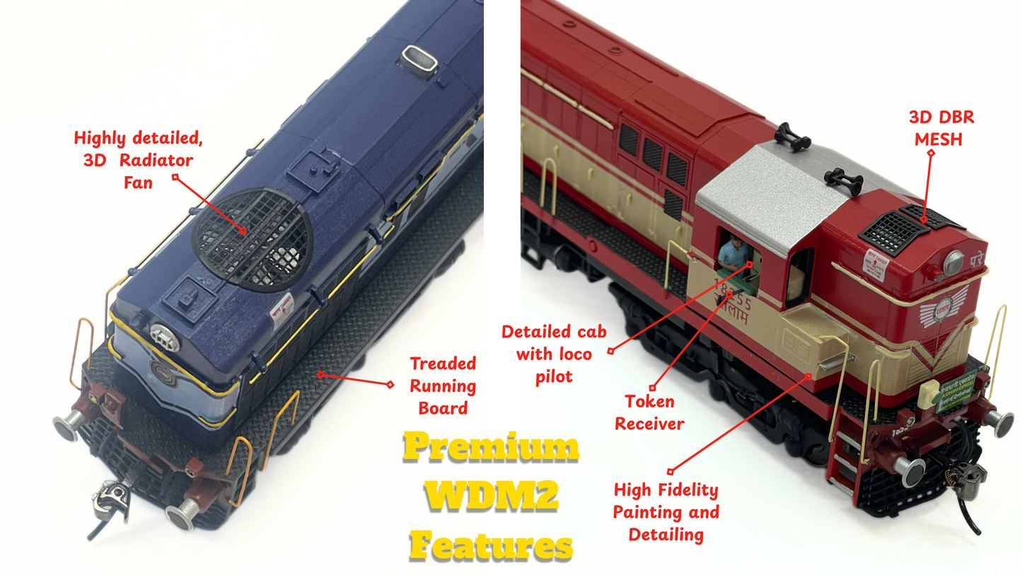 WDM2 - DECCAN ODYSSEY, HO Scale / Premium / Free Rolling Display Model