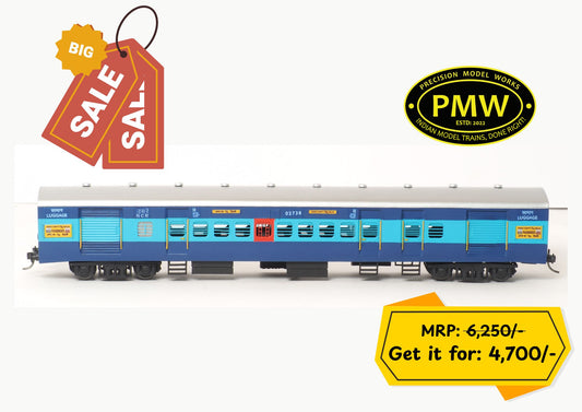 ON SALE: BEML SLR HO Scale, Free Rolling - Metal Wheels & Couplers - Blue