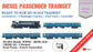 PRE-ORDER: TRAIN Set: Diesel Passenger Train: Blue Livery (With Track and Controller)