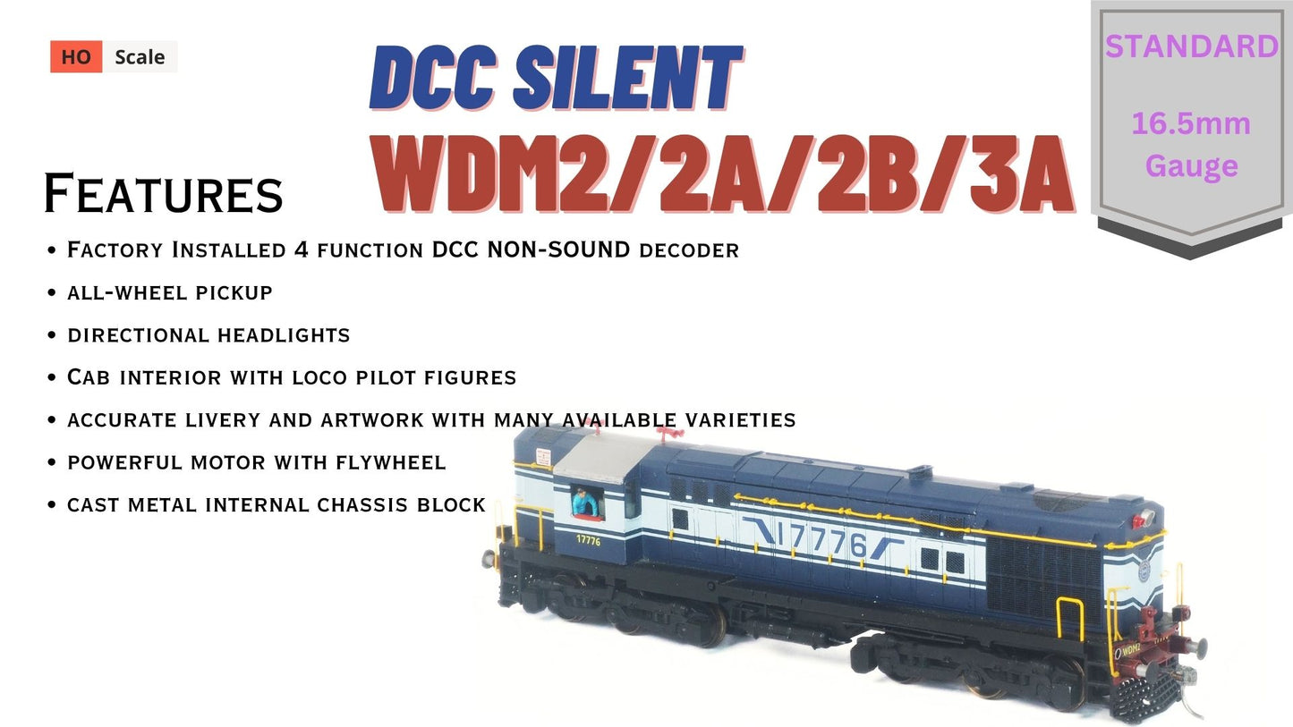 PRE-ORDER: STANDARD DCC SILENT WDM2 RTR Model in HO Scale (1:87)