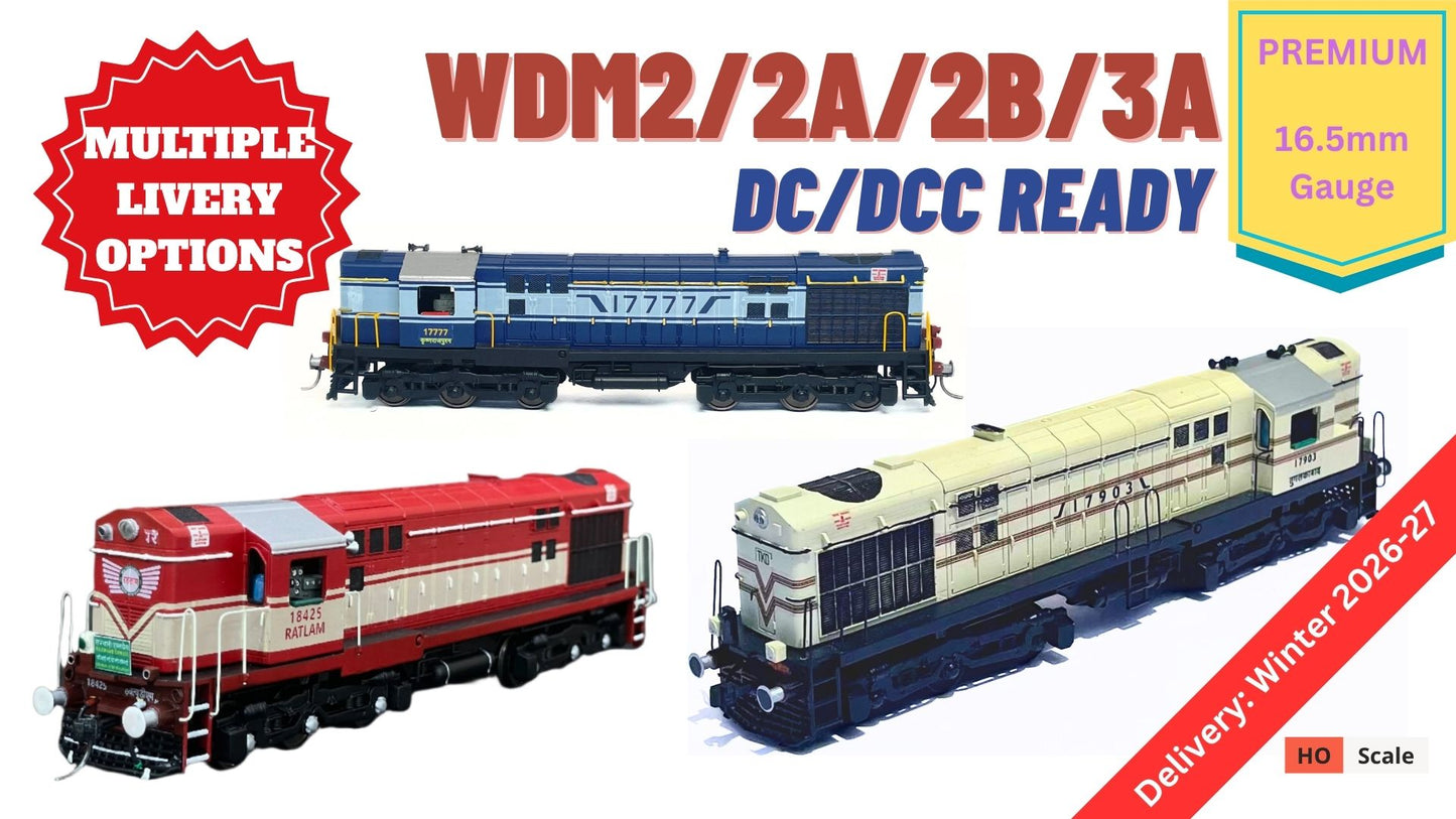 PRE-ORDER: PREMIUM DC/DCC READY WDM2 RTR Model in HO Scale (1:87)