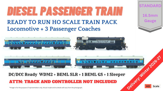 PRE-ORDER: TRAIN Pack: Diesel Passenger Train: Blue Livery (Without Track and Controller)
