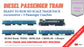 PRE-ORDER: TRAIN Pack: Diesel Passenger Train: Blue Livery (Without Track and Controller)