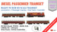 PRE-ORDER: TRAIN SET: Diesel Passenger Train: Old Maroon Livery (With Track and Controller)