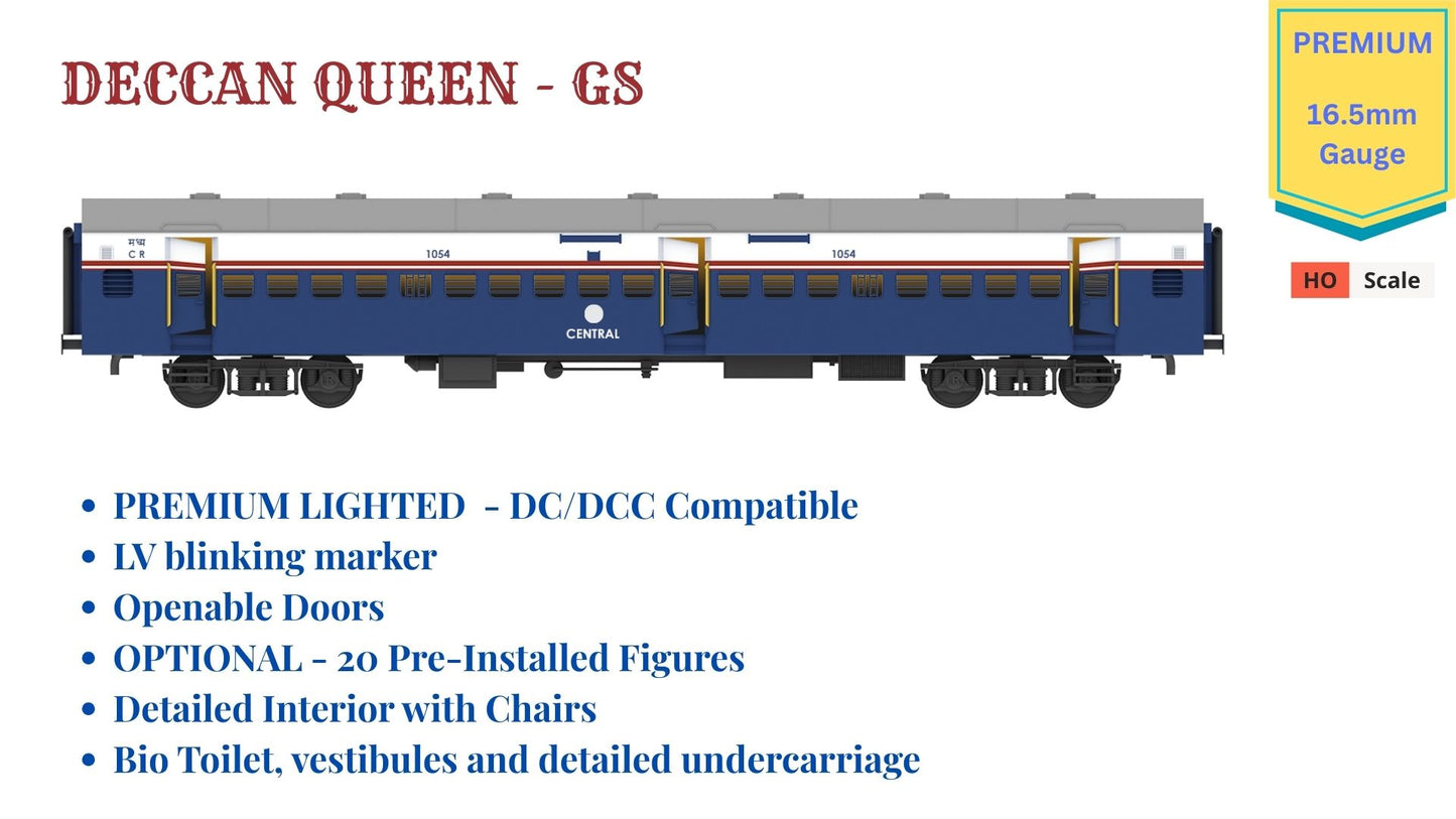 PRE-ORDER: DECCAN QUEEN - GS, HO Scale - Premium Version