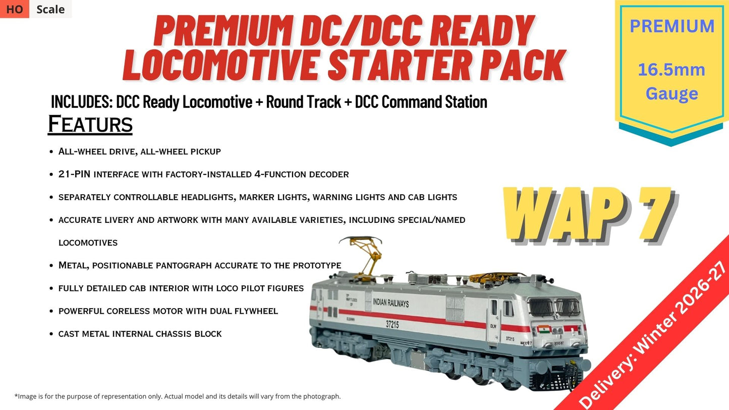 PRE-ORDER: RTR Locmotive Starter Pack - Premium DC/DCC Ready - WAP7