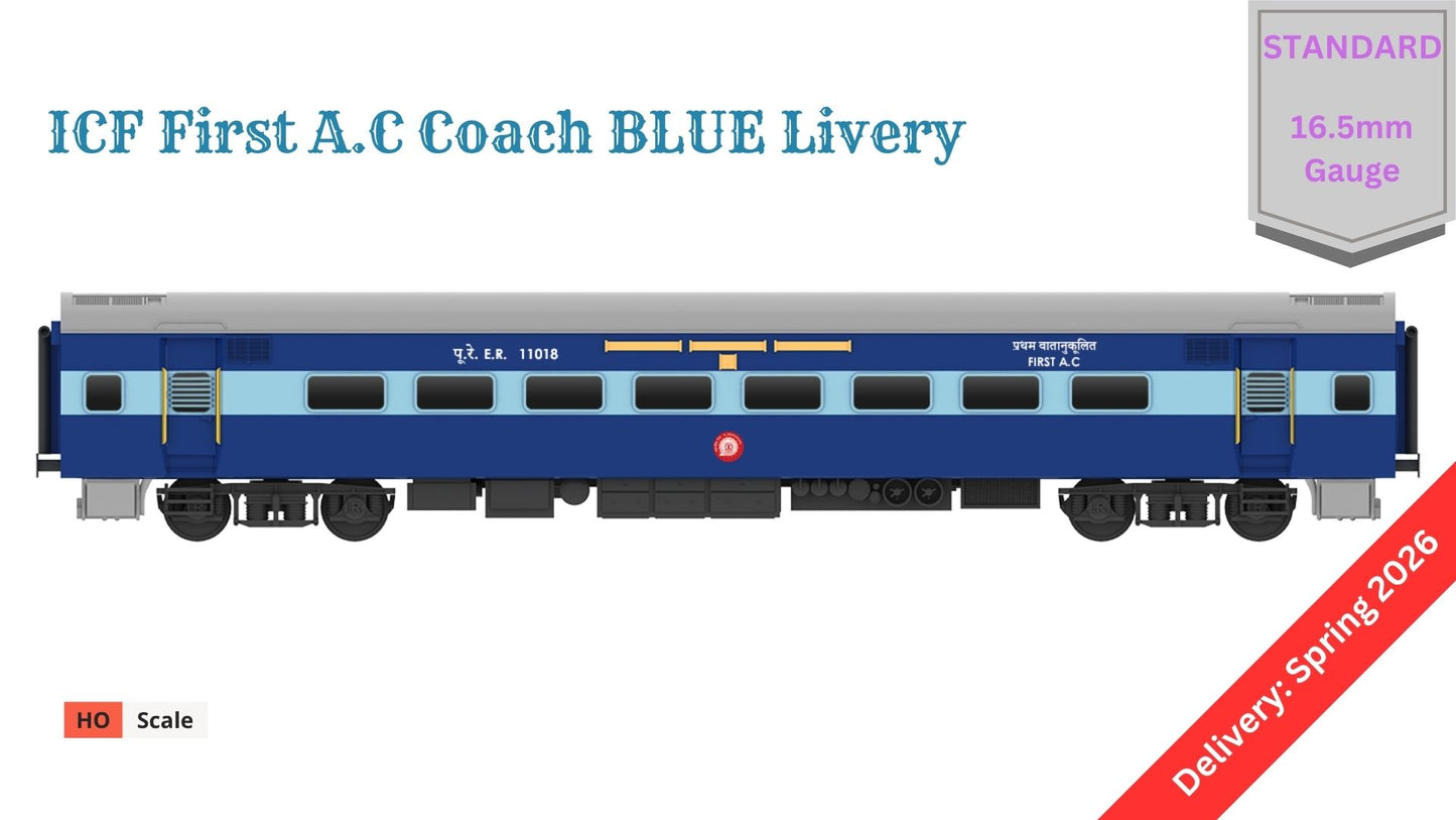 PRE-ORDER: ICF First A.C HO Scale - Blue Livery (2018-Current), Standard Version