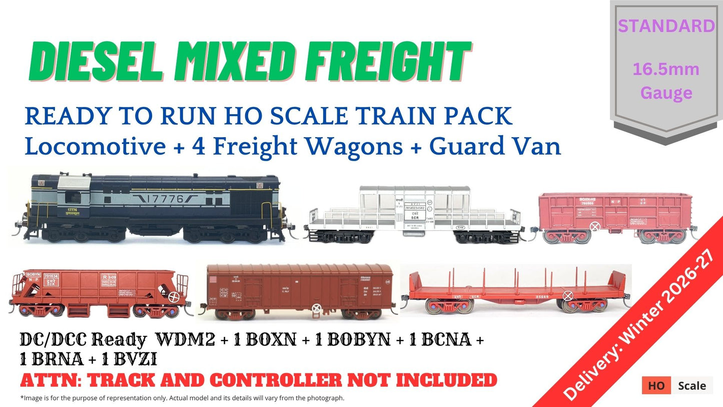 PRE-ORDER: TRAIN Pack: Diesel Mixed Freight Train (Without Track and Controller)