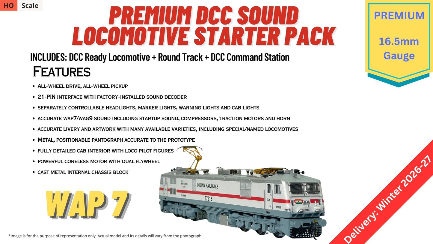 PRE-ORDER: RTR Locmotive Starter Pack - DCC Sound - WAP7/WAP7i