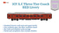 PRE-ORDER: ICF A.C Three Tier HO Scale - Red Livery (1955-1990s), Standard Version
