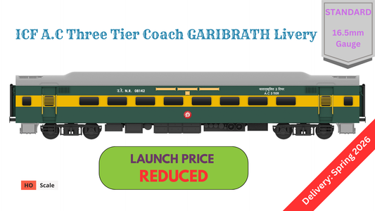 PRE-ORDER: ICF A.C Three Tire HO Scale - Garibrath Livery (2006 onwards), Standard Version