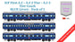 PRE-ORDER: ICF First AC+AC 2 Tier+AC 3 Tier, HO Scale - Blue, Standard, pack of 3