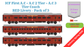 PRE-ORDER: ICF First AC+AC 2 Tier+AC 3 Tier, HO Scale - Classic Maroon, Standard, pack of 3